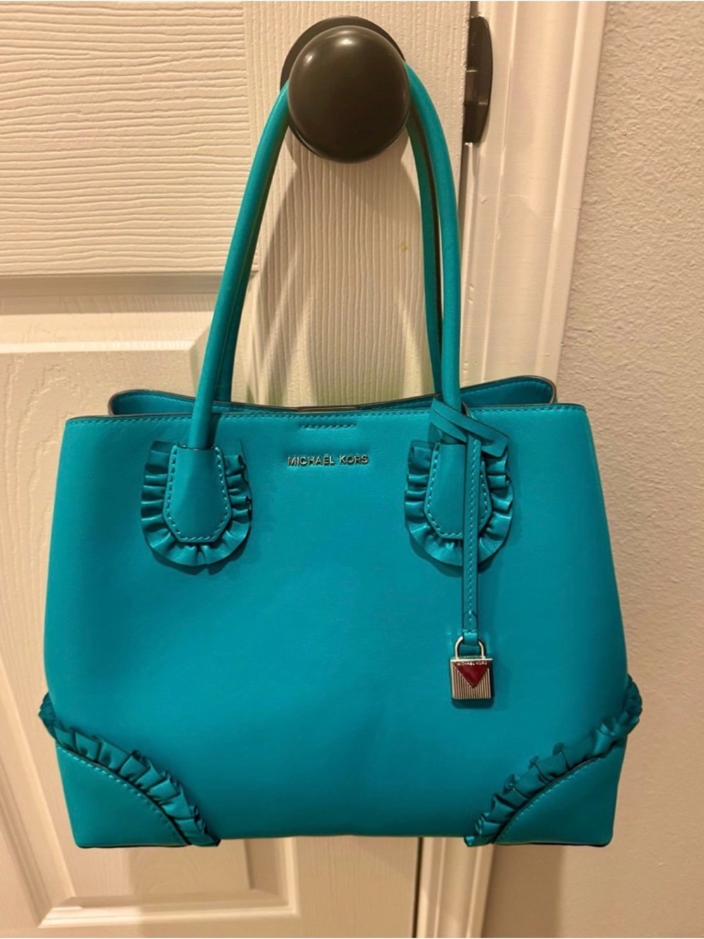 Michael Kors Teal Leather Bag